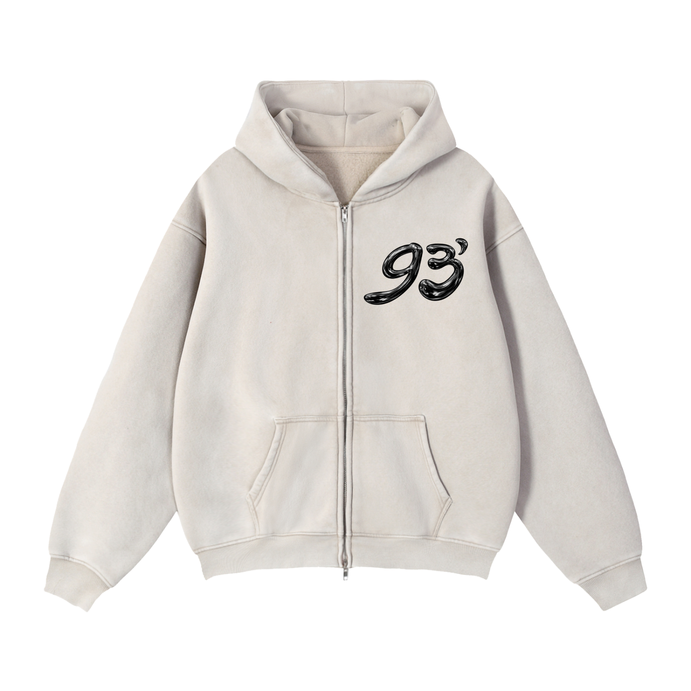 Black Venom - Double Zip Boxy Fleece Hoodie