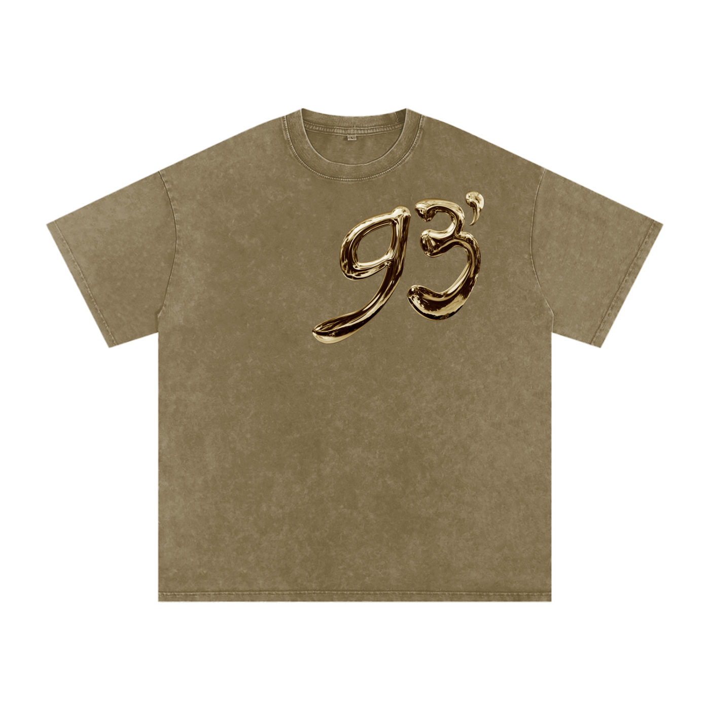 Gold Surfer - Snow Washed Oversized Cotton T-Shirt