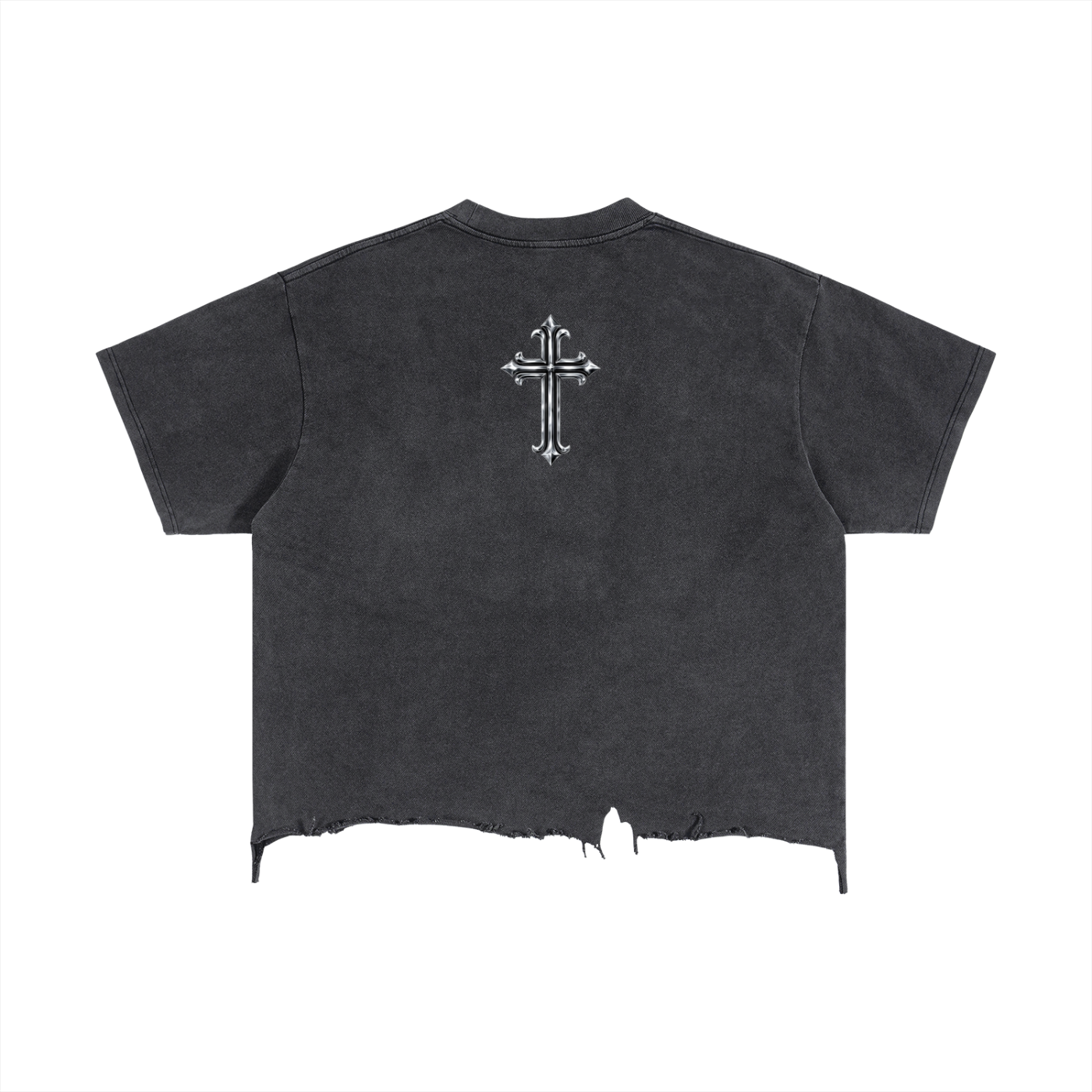 God Body - Vintage Washed Distressed Crop T-Shirt