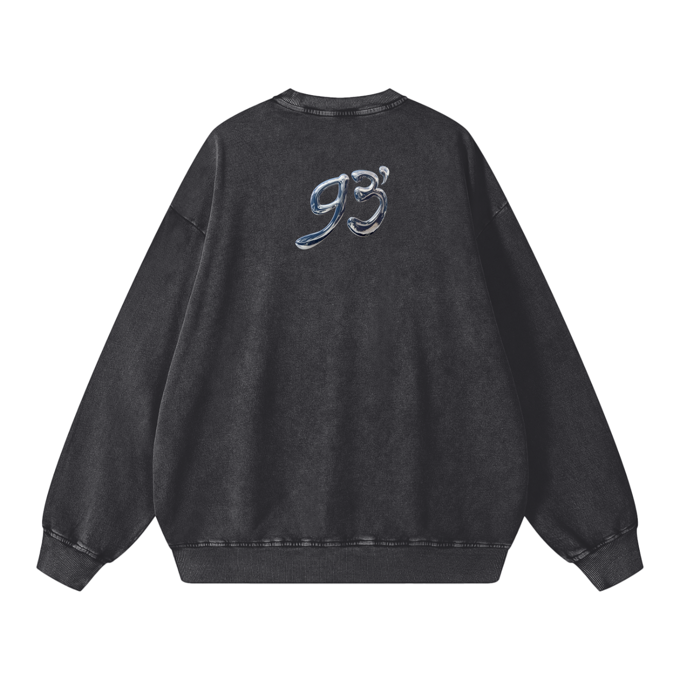 Liquid Chrome - Snow Washed Oversized Sweatshirt