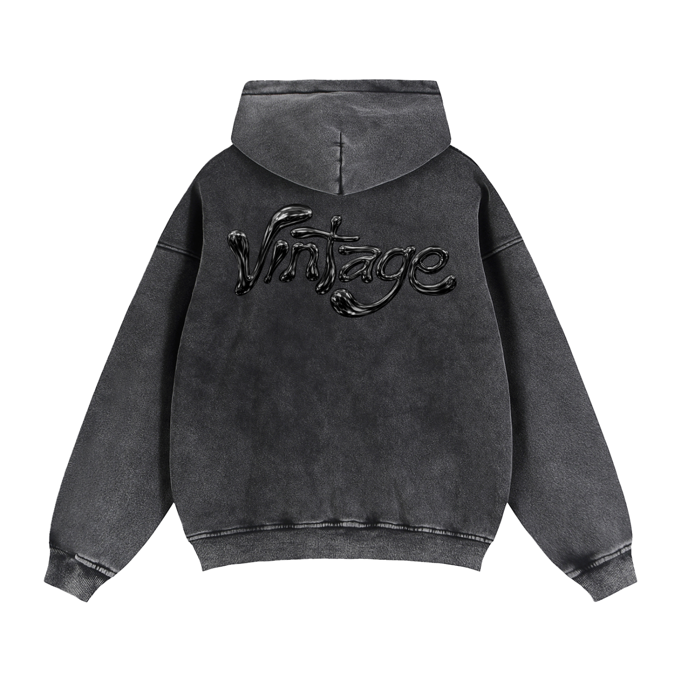 Black Venom - Double Zip Boxy Fleece Hoodie